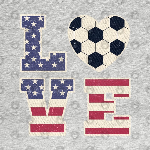 USA Soccer - Love Soccer Heart by Numero14